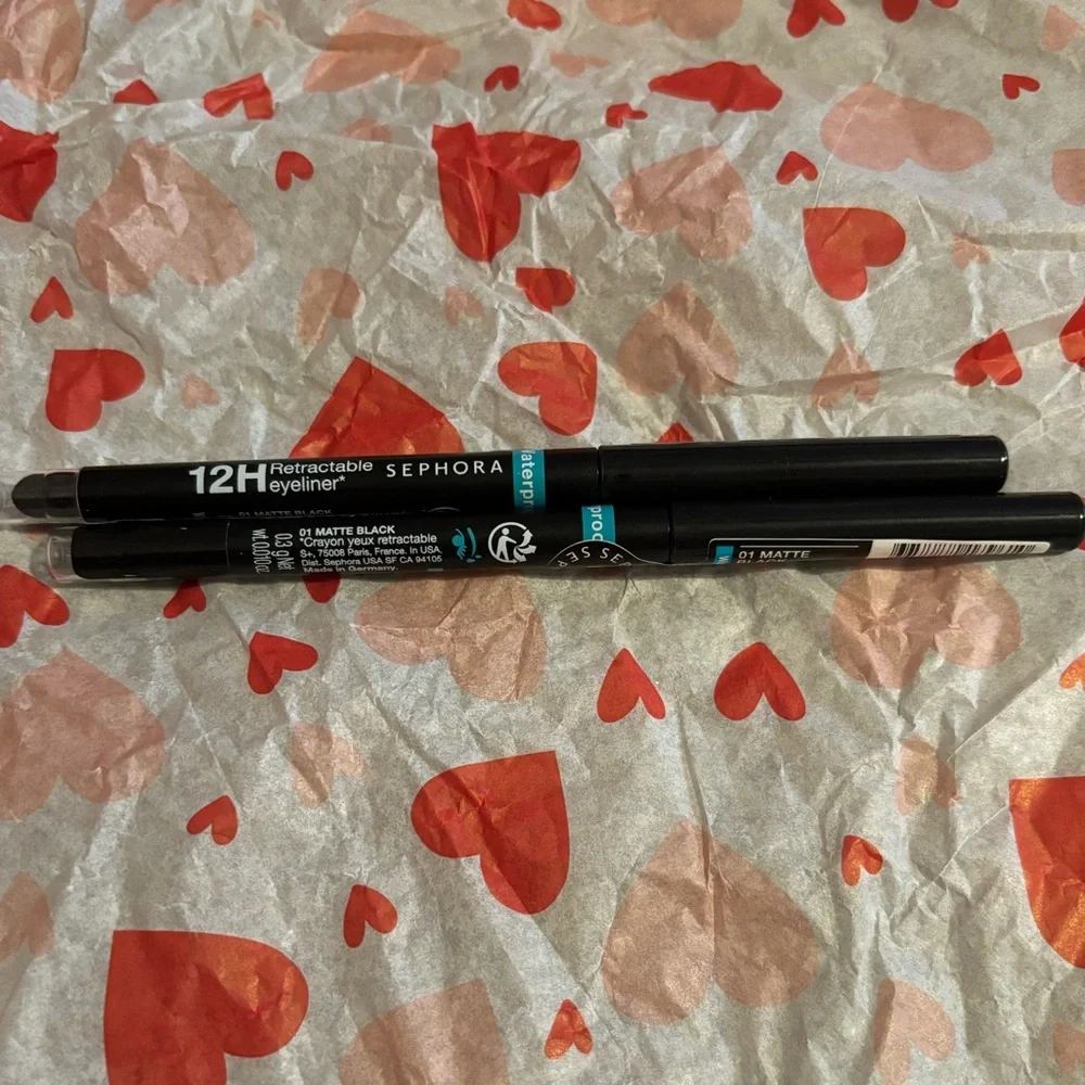2 New Sephora 12H Colorful Waterproof Eyeliner in Matte Black